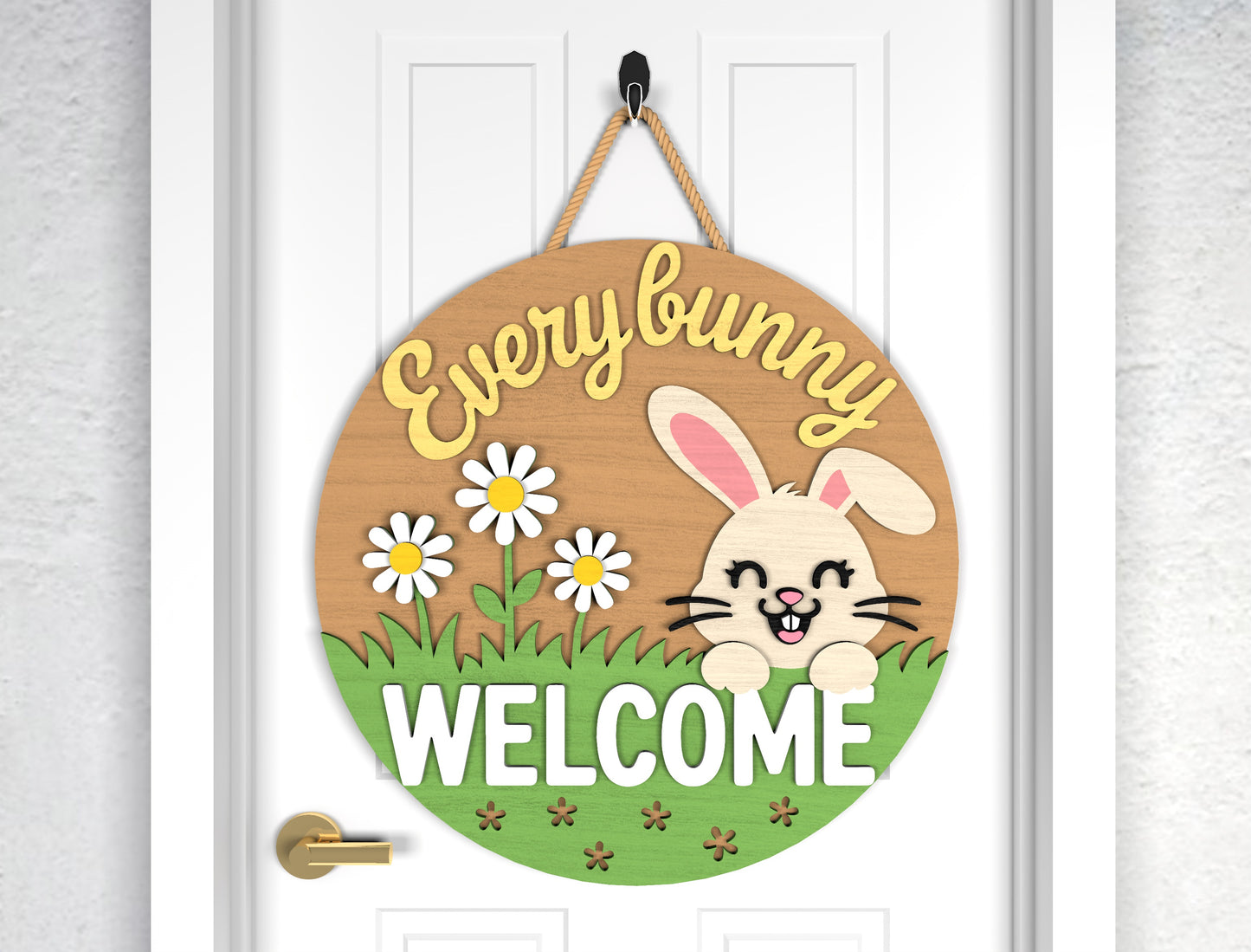 Easter Door Sign Bundle SVG Carrot Bunny Farm 9 Designs for Glowforge and xTool