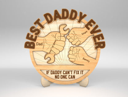 If Dad Can't Fix It Sign SVG Laser Cut File for Glowforge and LightBurn