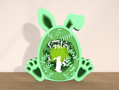 Multilayer Bunny Forest Happy Easter SVG Bundle for LightBurn and xTool