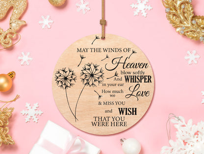 Memorial Round Ornament SVG Bundle Laser Cut File for Glowforge xTool LightBurn