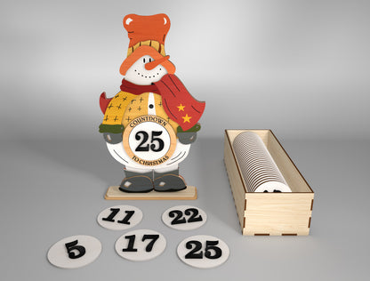 Standing Countdown Snowman SVG 2