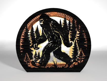 Bigfoot Sasquatch Walking SVG Bundle 9 Designs for LightBurn Glowforge xTool