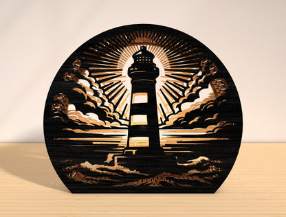 Lighthouse Lantern SVG Bundle Laser Cut File for Glowforge and LightBurn