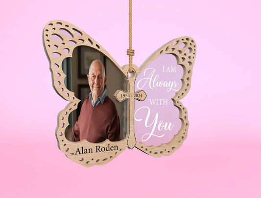 Butterfly Memorial Photo Ornament SVG Laser Cut File for Glowforge
