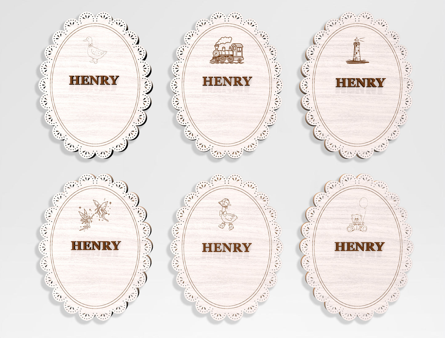 Baby Name Announcement Sign SVG File for Glowforge and xTool