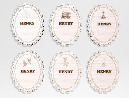 Baby Name Announcement Sign SVG File for Glowforge and xTool