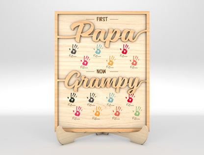 Dad Handprint Keepsake Sign SVG Laser Cut File for xTool and LightBurn