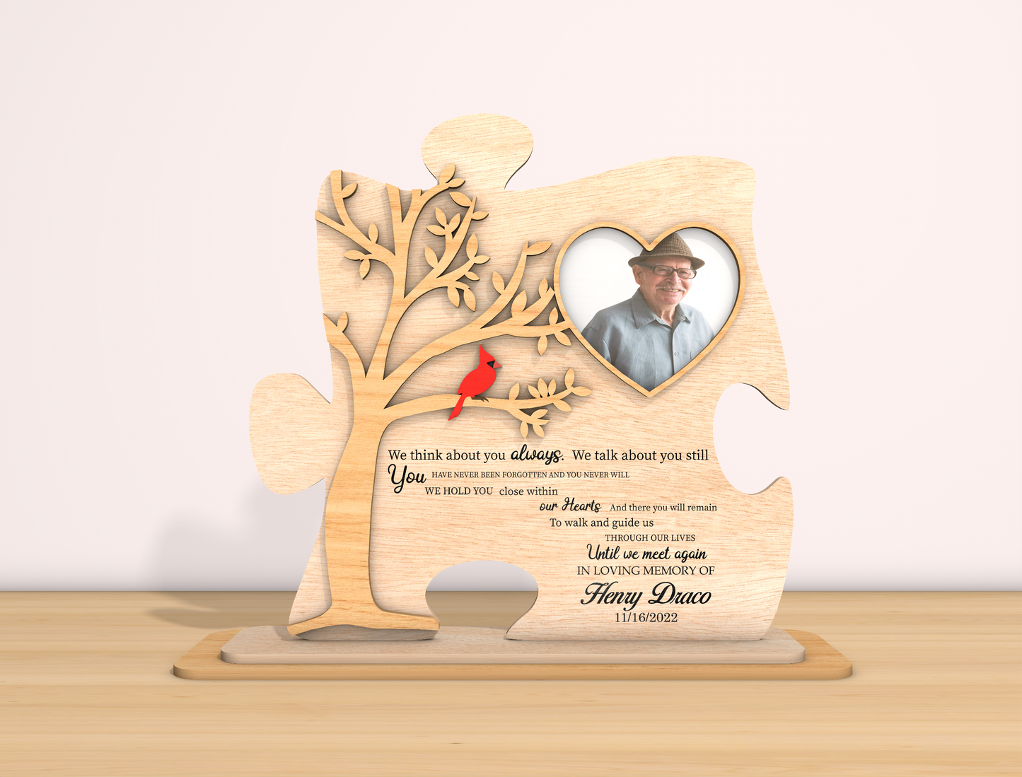 Memorial Puzzle Piece Sign SVG Laser Cut File for xTool