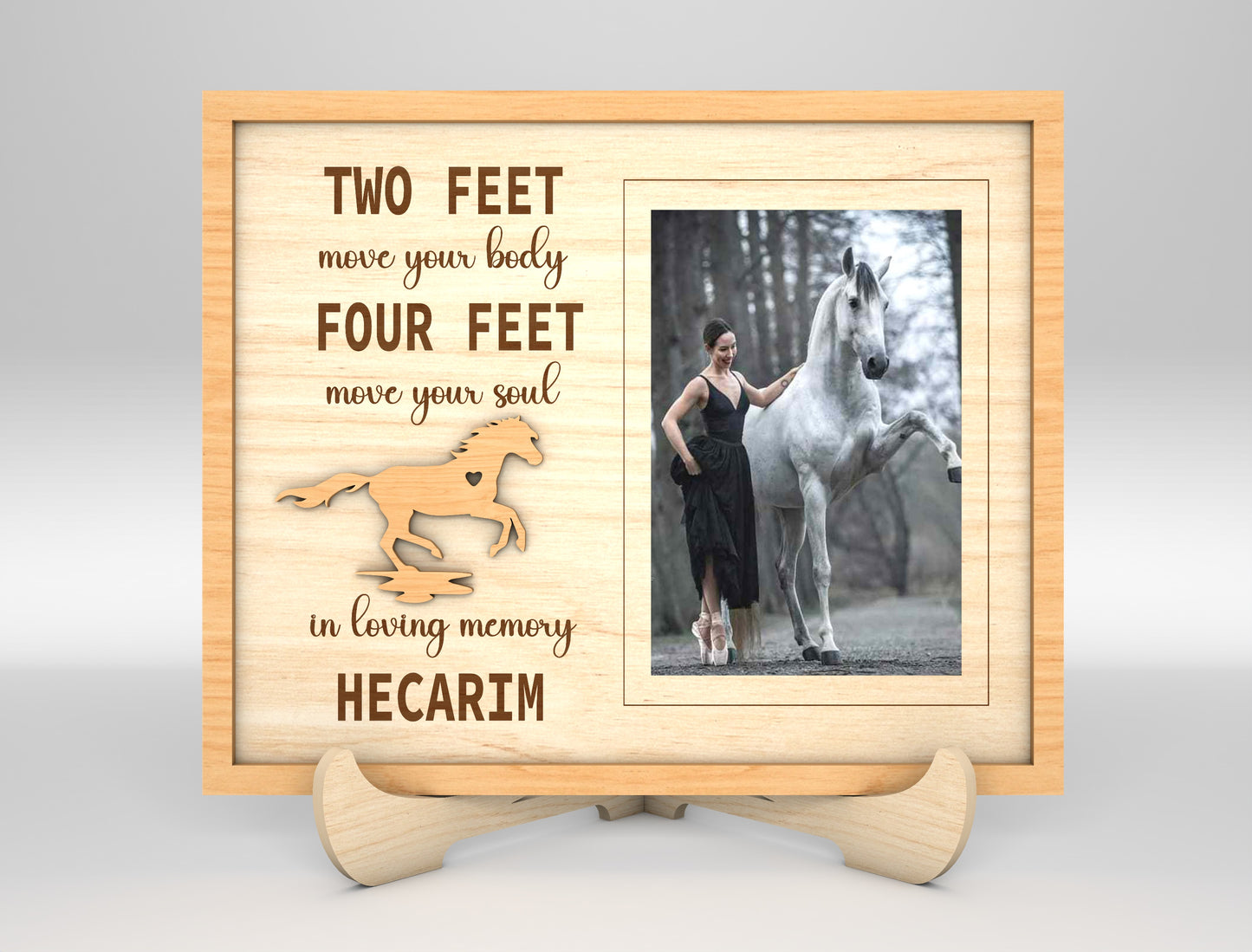Horse Memorial Tabletop Frame SVG Photo Frame Laser Cut File for LightBurn and xTool