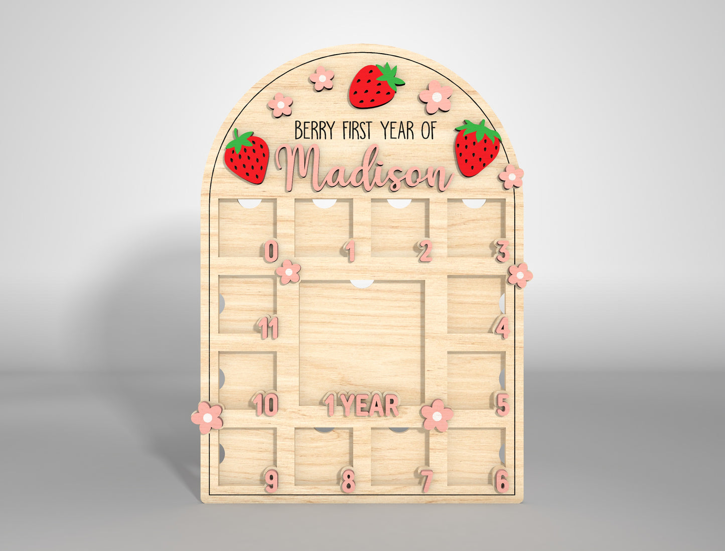Personalized First Year Frame SVG for Glowforge and LightBurn