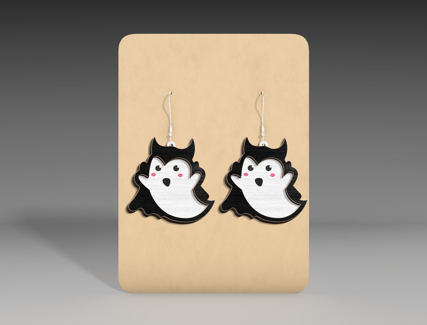 Cute Halloween Ghost Earrings SVG Bundle 17 Designs for Glowforge xTool LightBurn