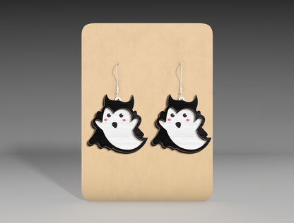 Cute Halloween Ghost Earrings SVG Bundle 17 Designs for Glowforge xTool LightBurn