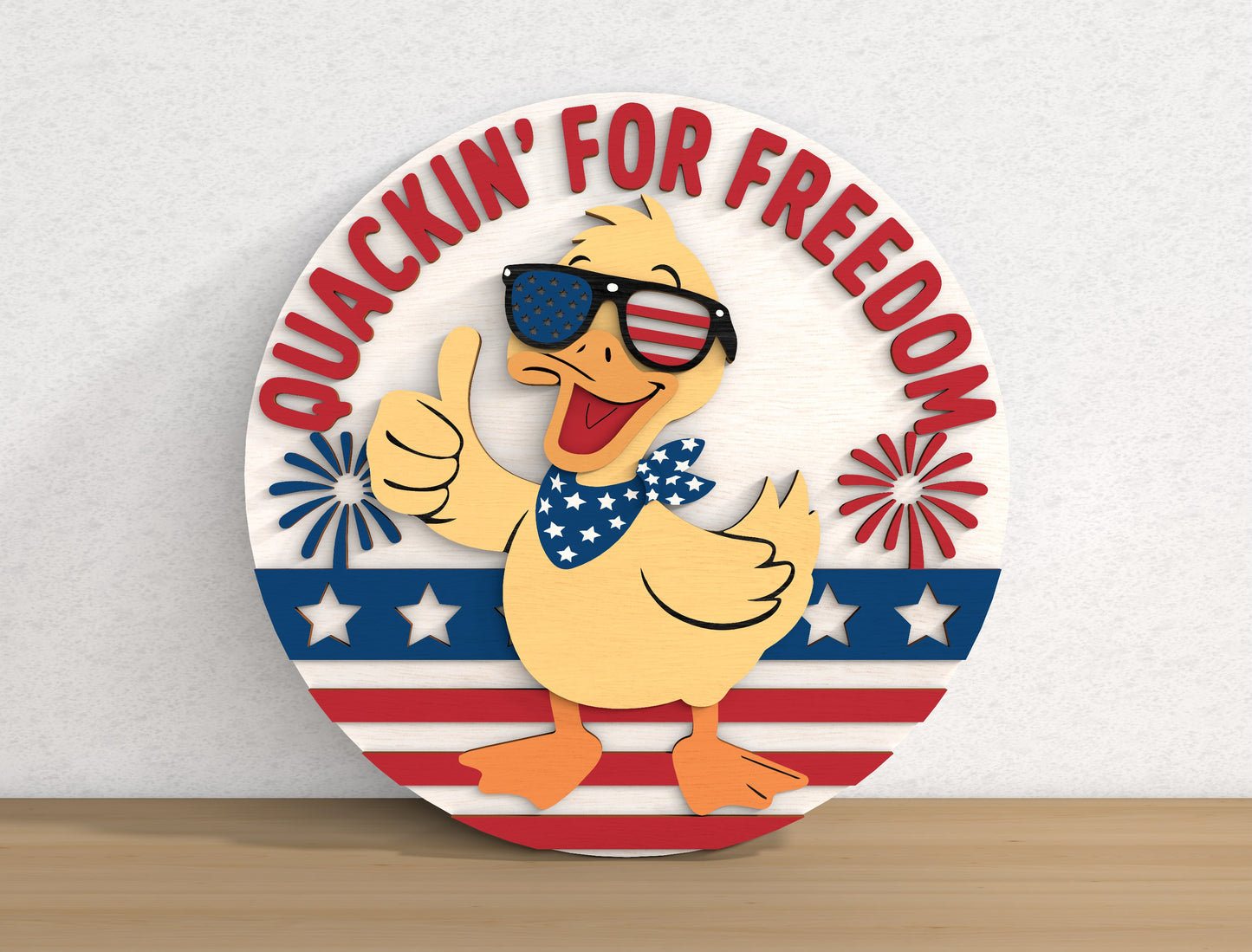 Patriotic Animal Door Hanger SVG Bundle for Glowforge