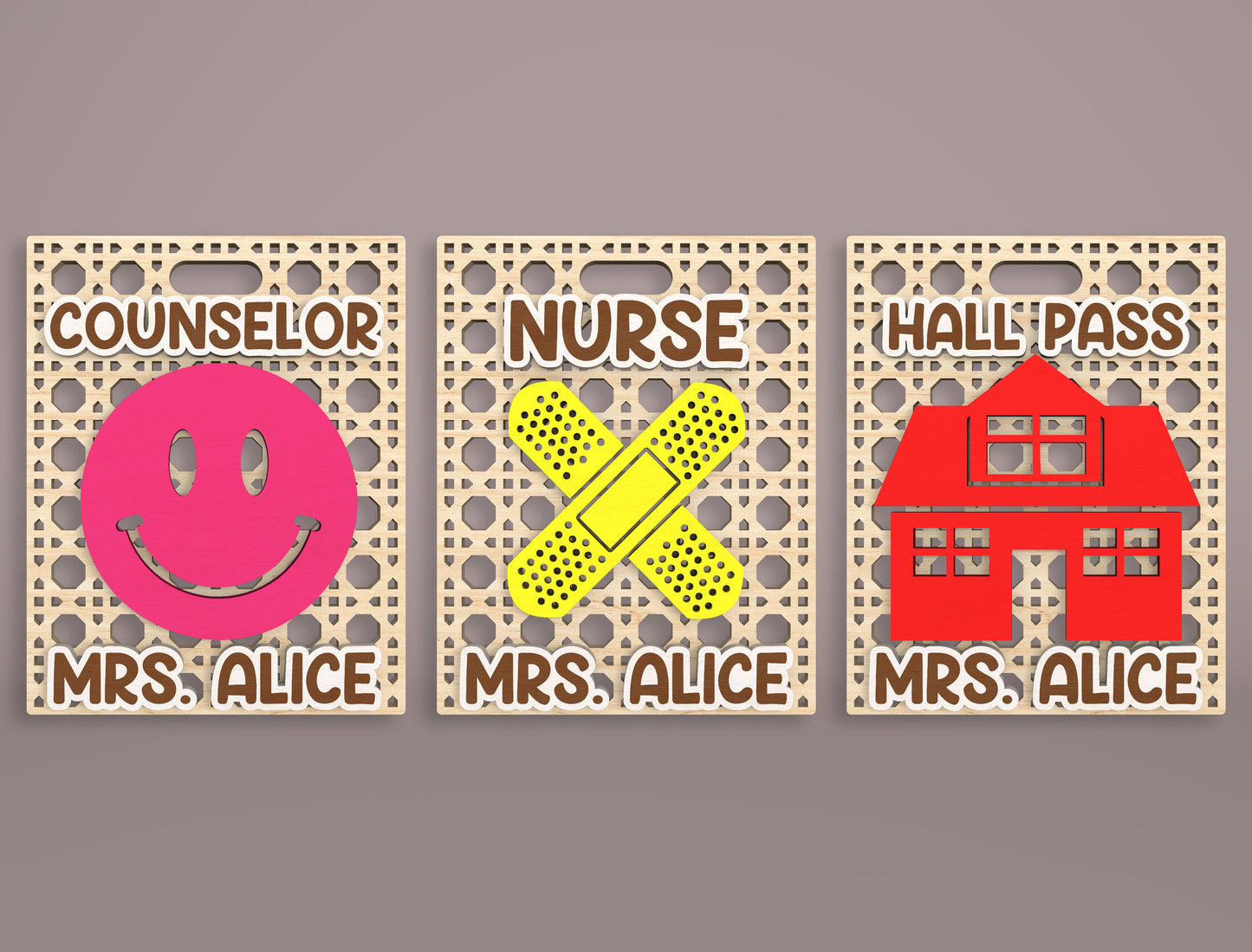 Personalized Hall Pass SVG Bundle  Laser Cut File for Glowforge and LightBurn