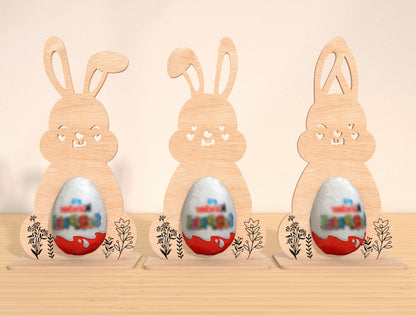 Bunny Egg Display Holder SVG Bundle 9 Designs for LightBurn and xTool