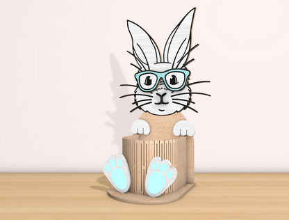 Bunny Basket SVG Bundle Cute Rabbit Egg Holder Glasses for Glowforge