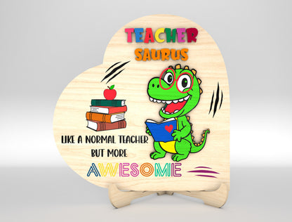 Teacher Appreciation Sign SVG Bundle Laser Cut File for Glowforge