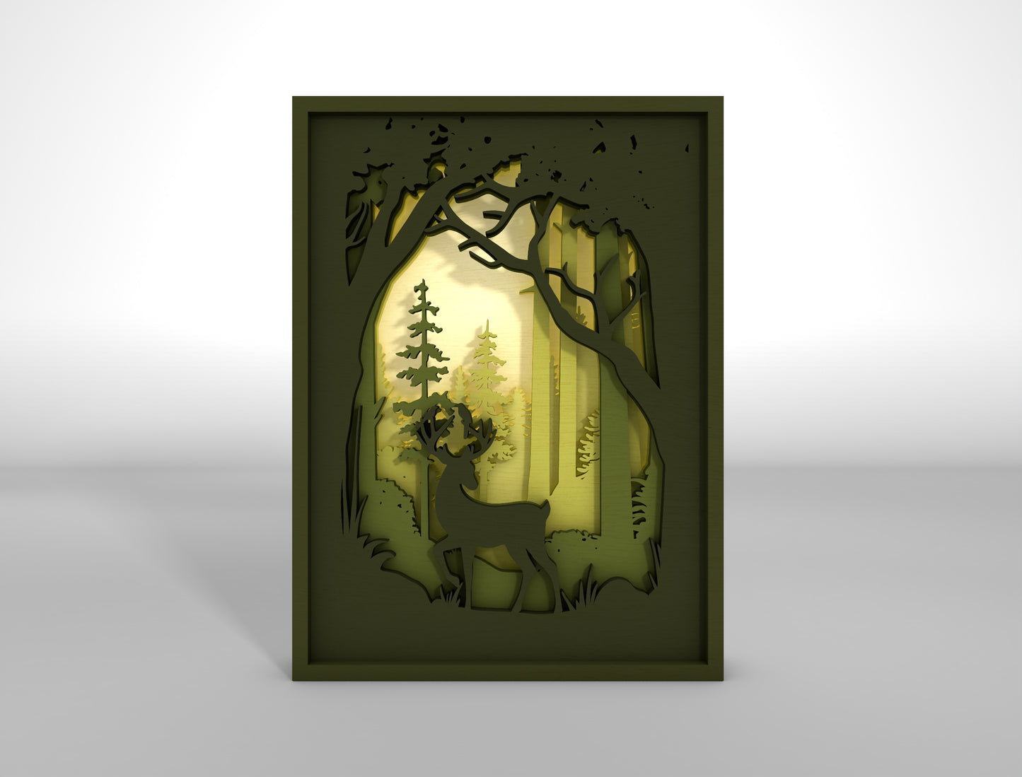 Forest Wall Hanging SVG Multilayer for Glowforge and xTool Laser Cut File