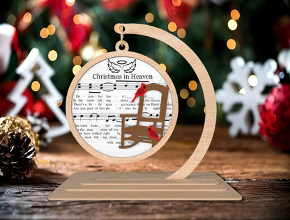 Christmas In Heaven SVG Memorial Tabletop Laser Cut File