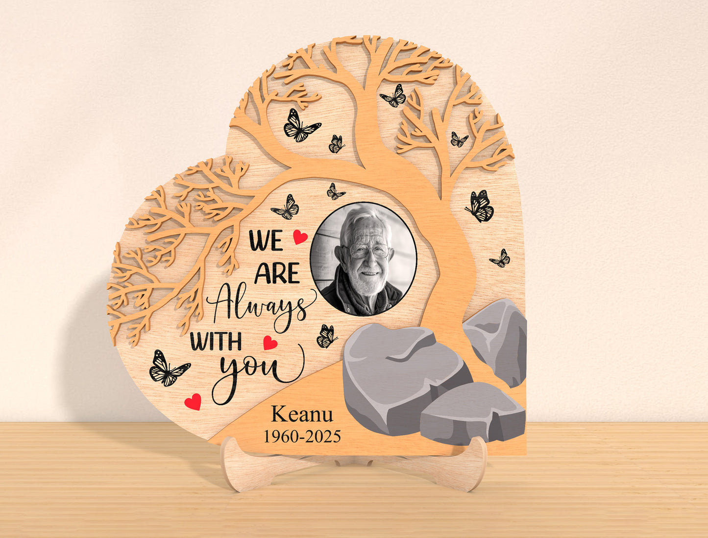 Tree Photo Memorial Sign SVG Laser Cut File for Glowforge