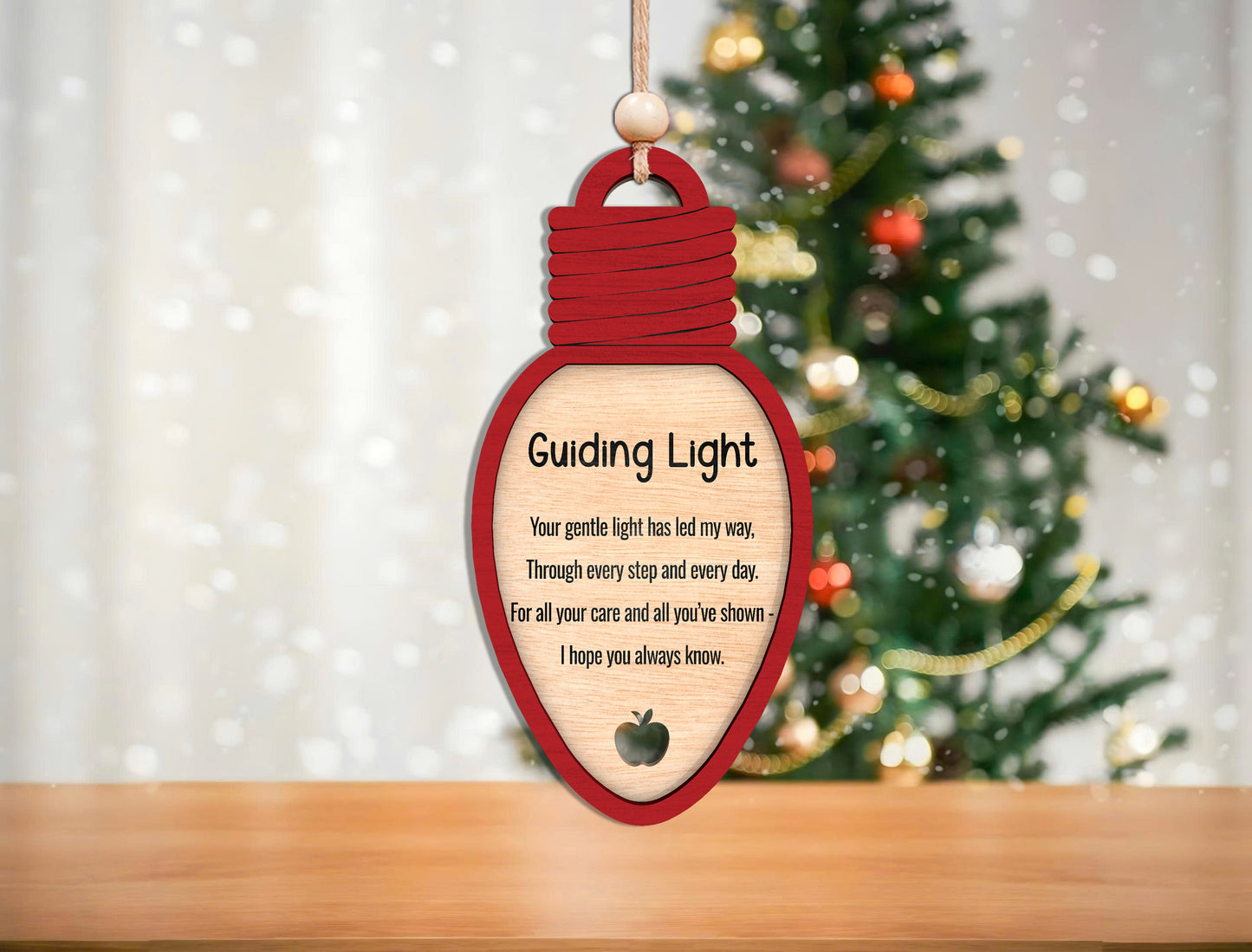 Teacher Appreciation Ornament SVG Bundle for Glowforge and LightBurn