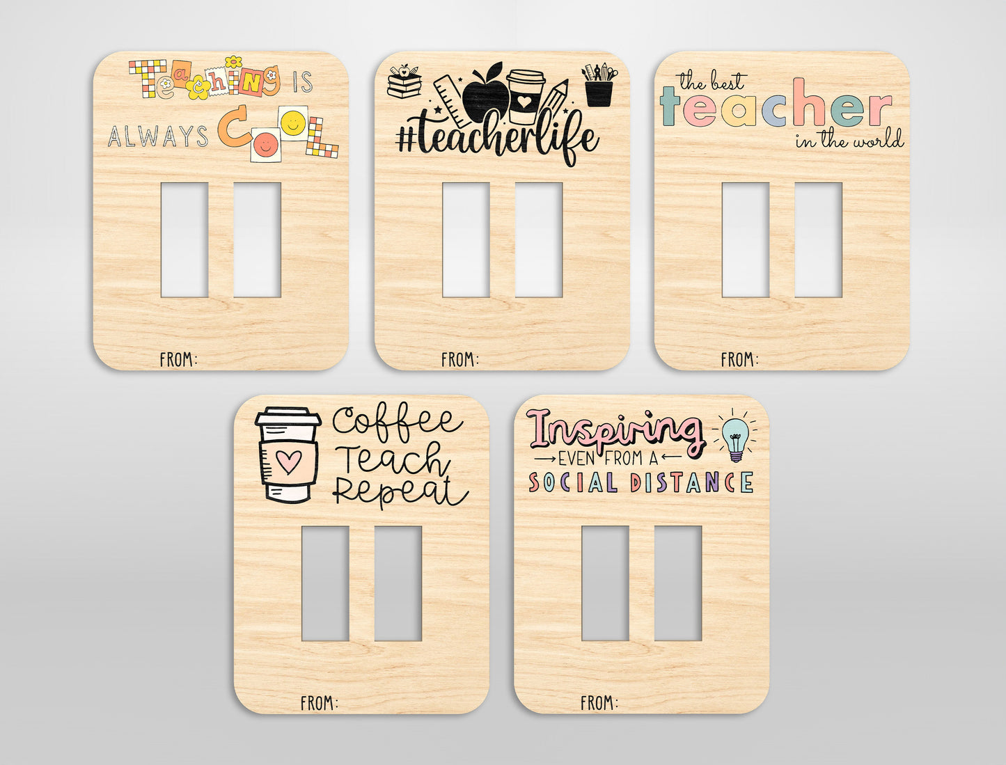 Teacher Clothespin Magnet Bundle SVG Laser Cut File for Glowforge and xTool