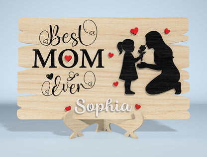 Mother's Day Wooden Sign SVG Bundle Laser Cut File for Glowforge and xTool