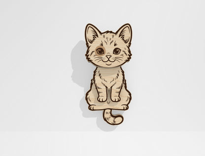 Moving Cat Magnet SVG Bundle for Glowforge and xTool