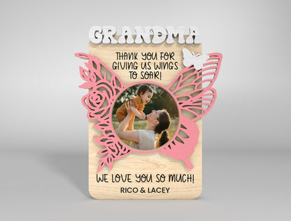 Personalized Photo Frame Mom Family SVG Bundle for Glowforge and xTool