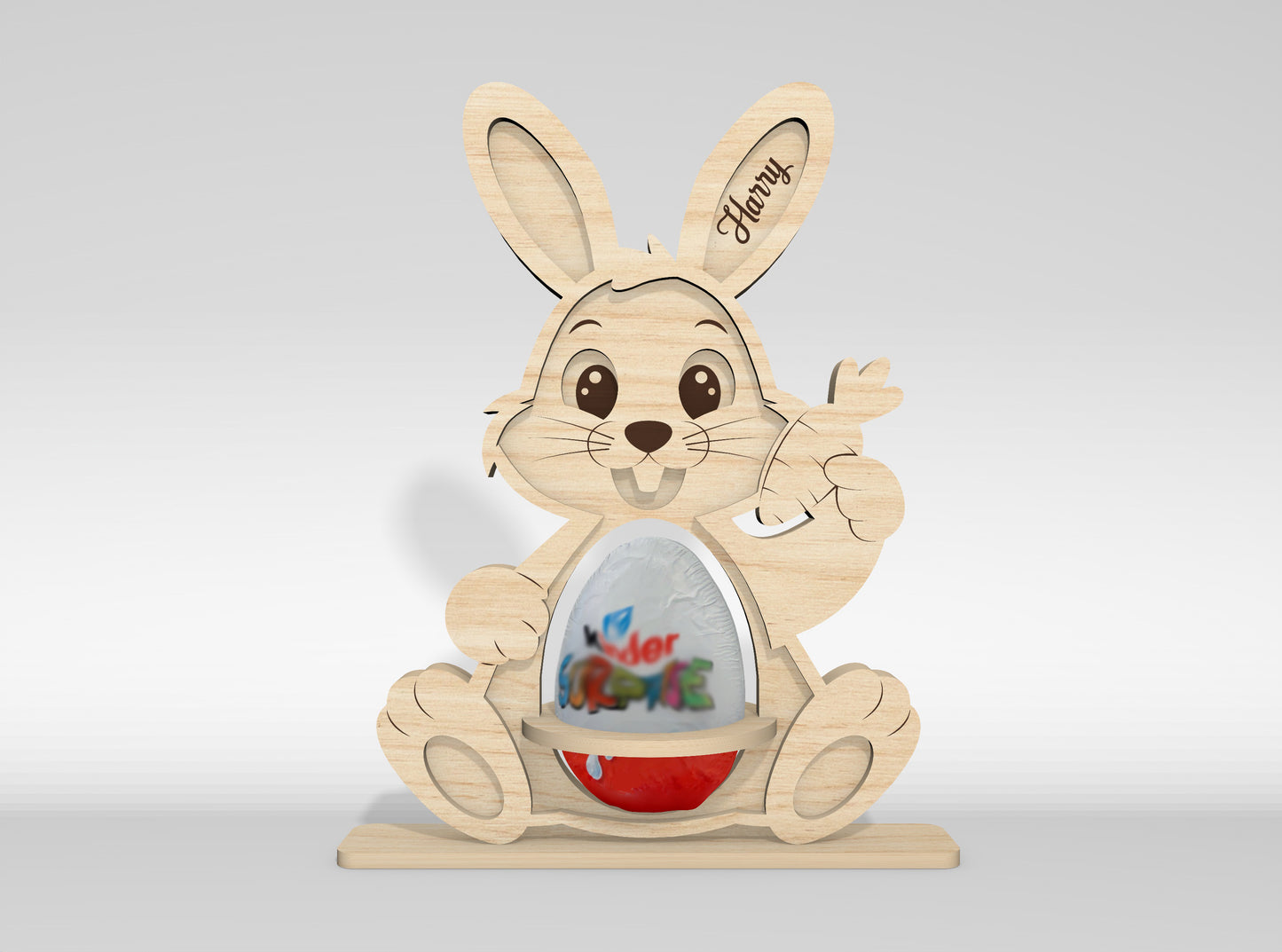 Easter Bunny Kinder Egg Holder SVG 12 Designs Laser Cut for LightBurn and xTool