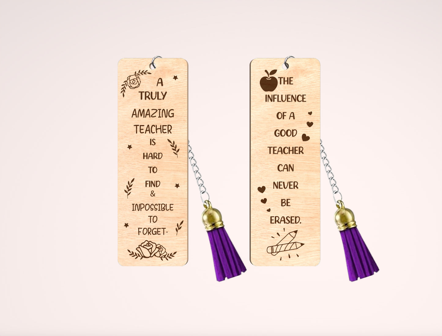 Teacher Bookmark SVG Bundle Laser Cut File for Glowforge and xTool