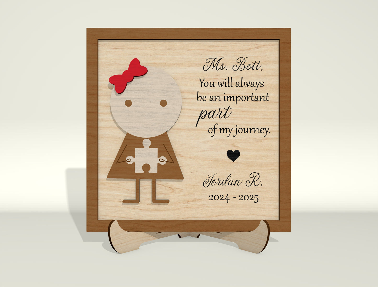 Teacher Appreciation Table Sign SVG Laser Cut File for Glowforge and xTool