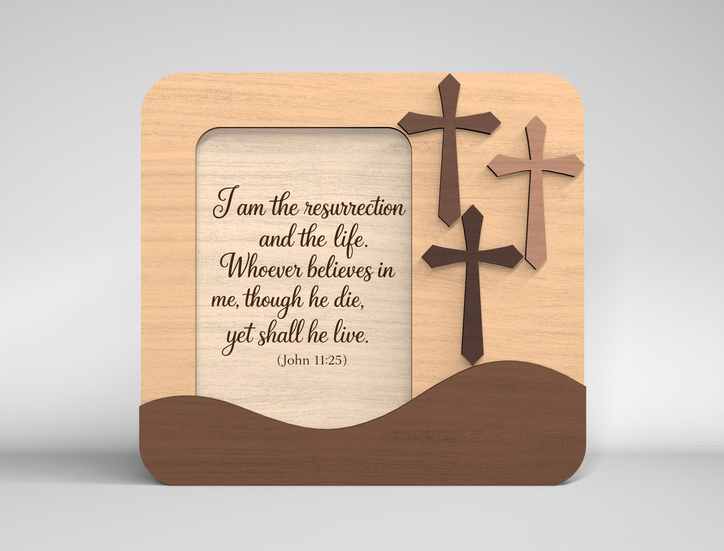 Bible Verse Cross Frames SVG 13 Layered Desk Decor for LightBurn and Glowforge