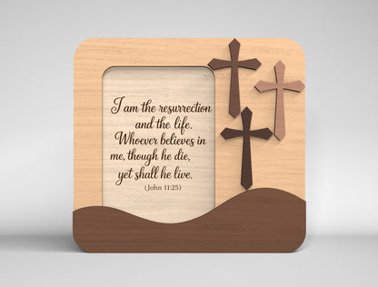 Bible Verse Cross Frames SVG 13 Layered Desk Decor for LightBurn and Glowforge