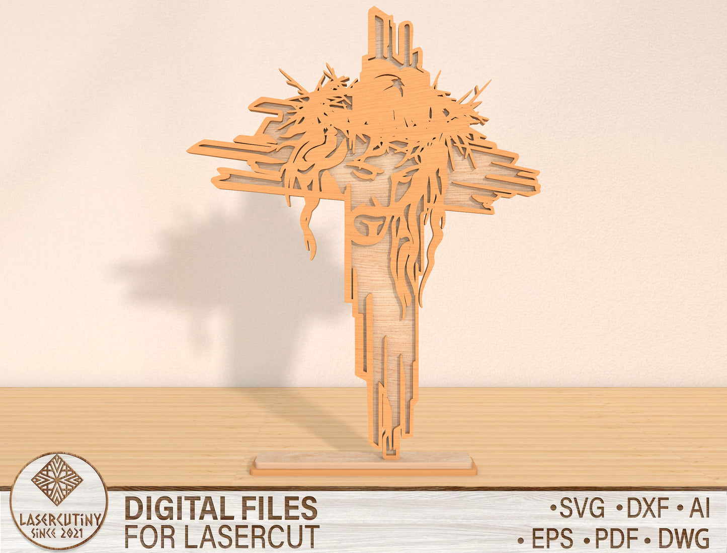 Jesus Cross SVG Bundle Christian Crucifix Easter for LightBurn and xTool