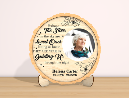 Memorial Round Photo Sign SVG Laser Cut File for Glowforge