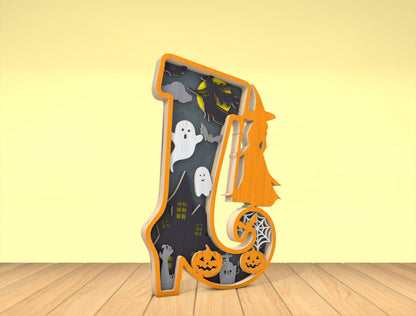 Halloween Witch Shoes Multilayer SVG 10 Inch for xTool LightBurn