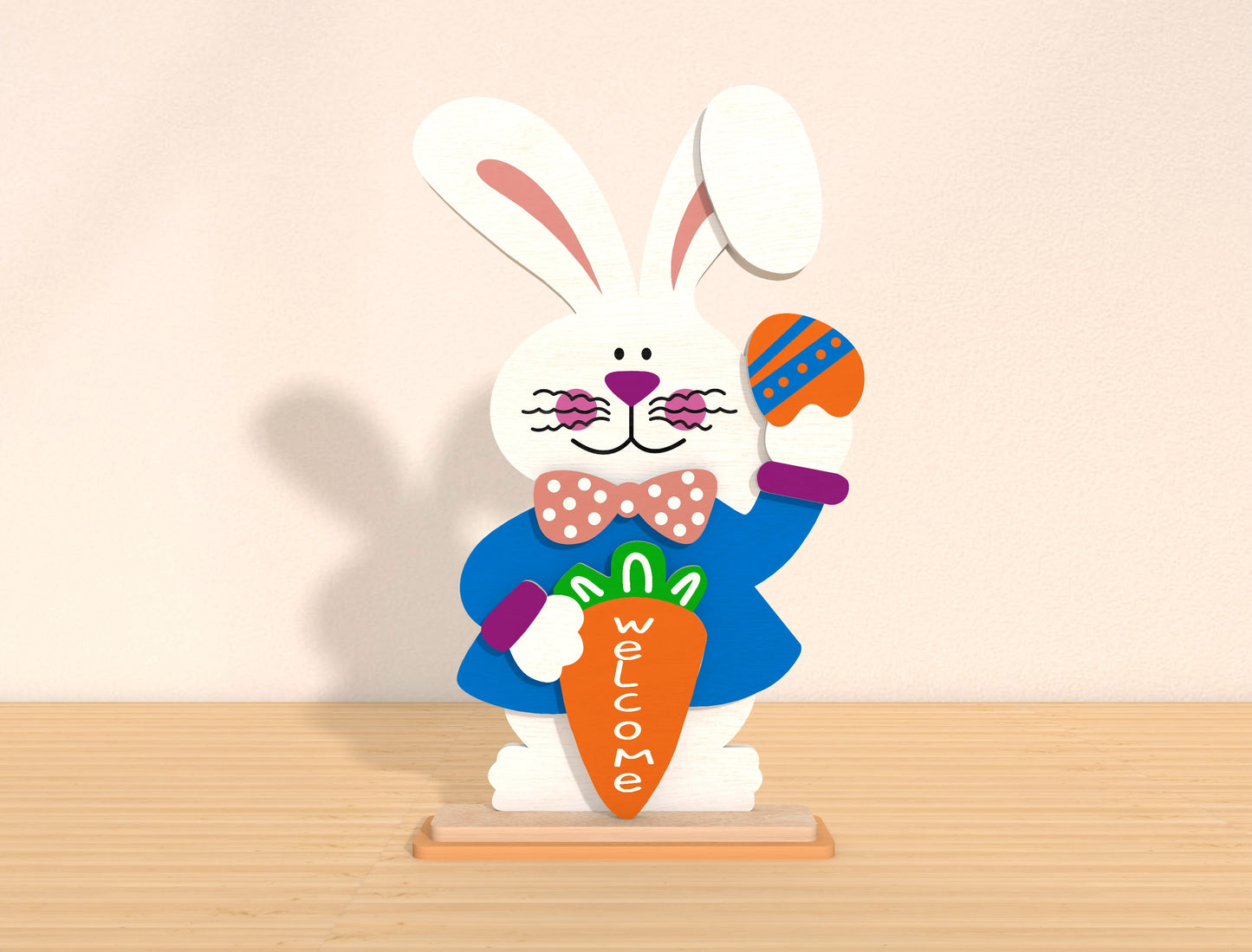 Easter Bunny Tabletop SVG Bundle Rabbit Sign 6 Designs for LightBurn and xTool