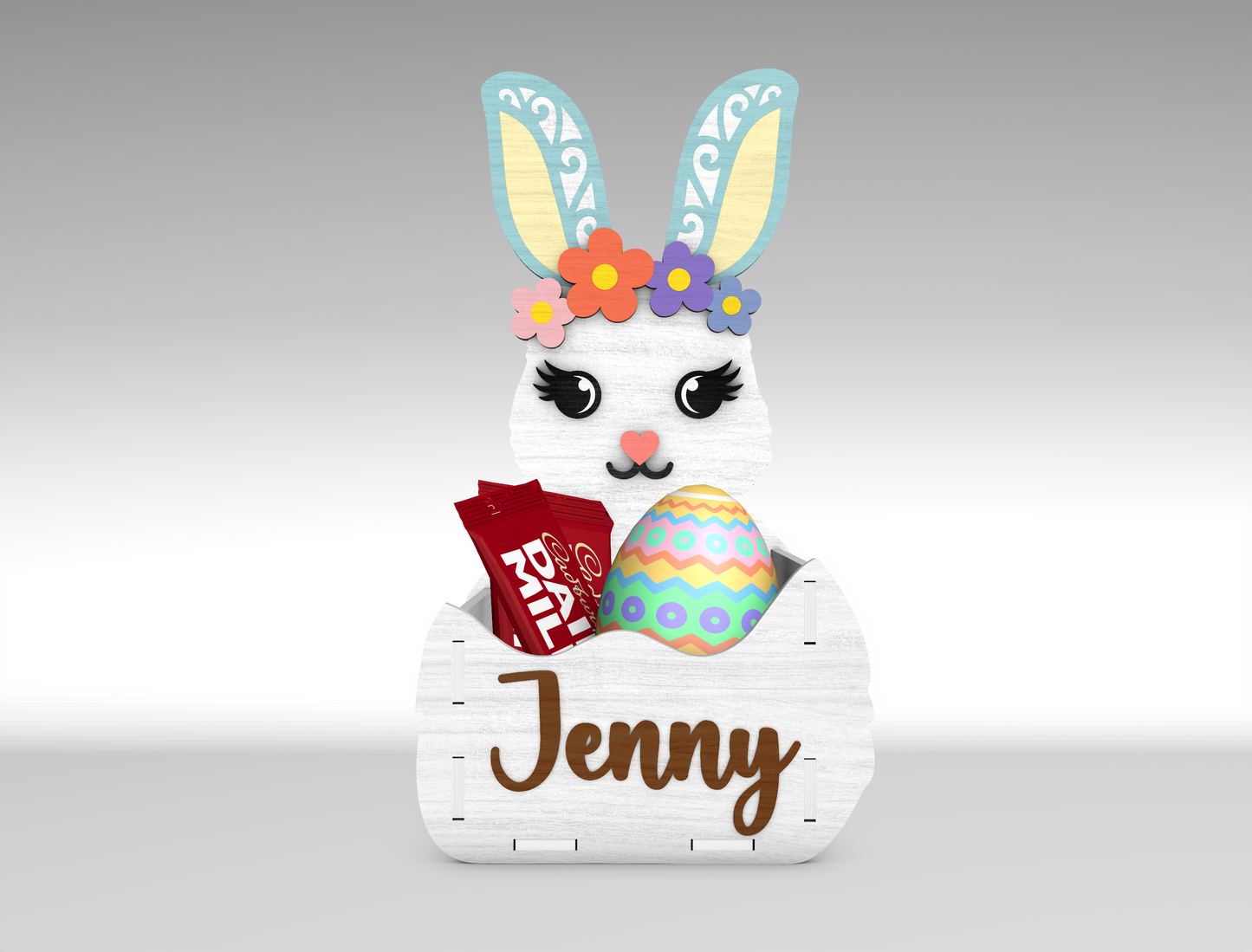 Bunny Basket Holder SVG Set Easter Candy 5 Designs for Glowforge and xTool