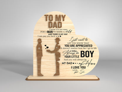 Parent Appreciation Heart Sign SVG for Glowforge and LightBurn