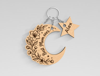 Mother's Day Keychain SVG Bundle Laser Cut File for Glowforge and xTool