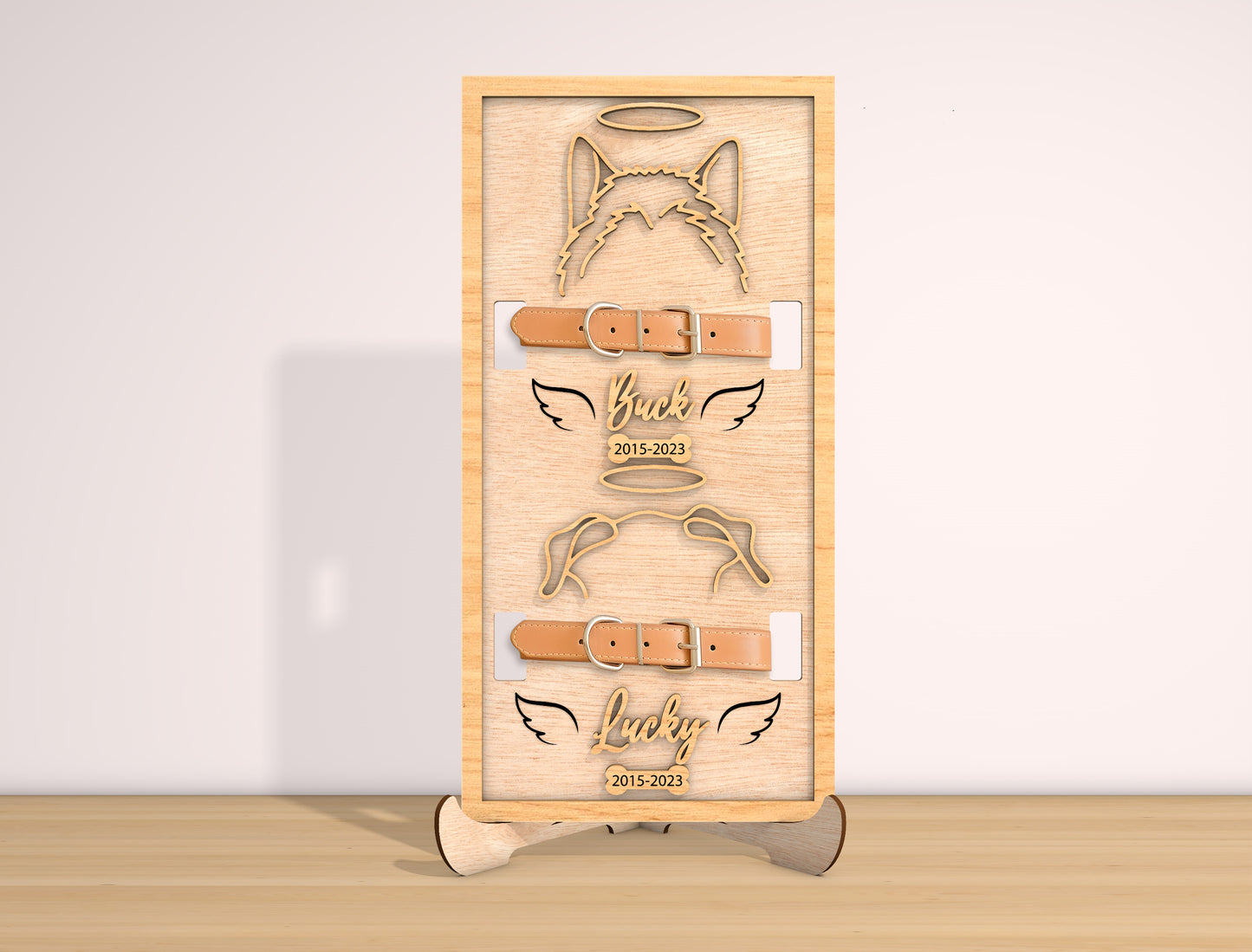 Dog Memorial Collar Holder SVG Laser Cut File for Glowforge