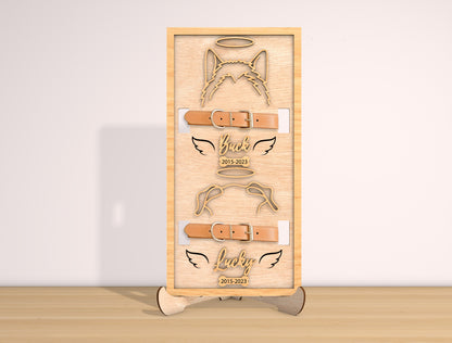 Dog Memorial Collar Holder SVG Laser Cut File for Glowforge