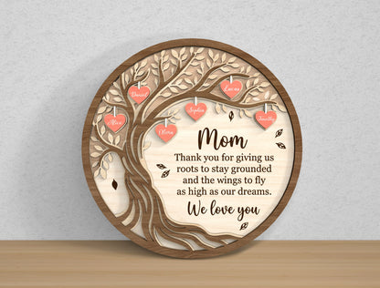 Personalized Family Name Mom Sign SVG Bundle for Glowforge