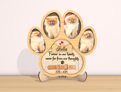 Dog Paw Photo Memorial SVG Laser Cut File for Glowforge
