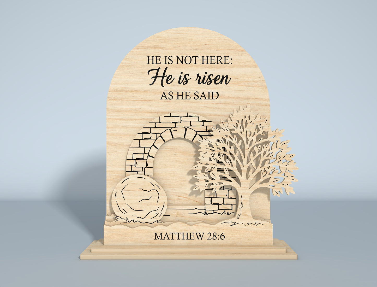 Christian Easter Tabletop SVG Bundle Engraved Scene for Glowforge