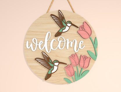 Summer Welcome Sign Bundle SVG Laser Cut File for Glowforge and LightBurn
