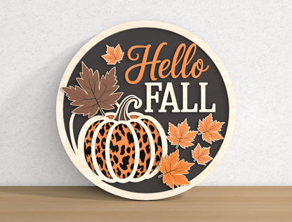 Fall Door Hanger SVG Bundle for Glowforge xTool LightBurn 9 Designs