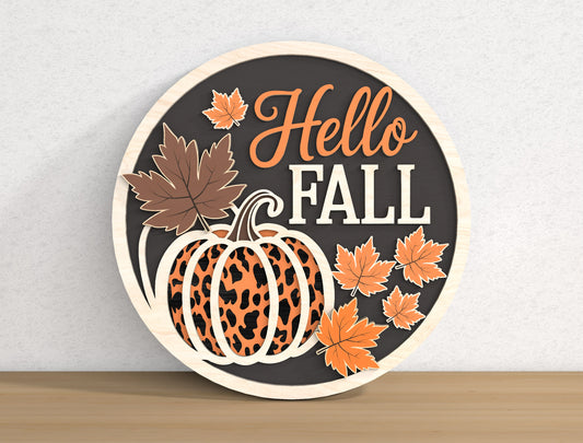Fall Door Hanger SVG Bundle for Glowforge xTool LightBurn 9 Designs