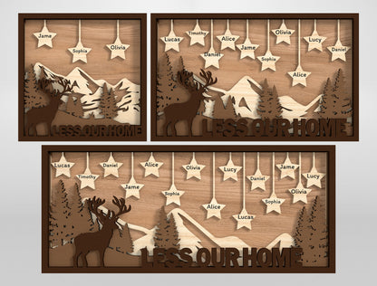 Grandpa Family Tree Sign SVG Bundle Laser Cut File for xTool and Glowforge